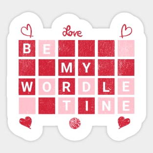 Be My WordleTine Wordle Funny Valentine's Day Gift Sticker